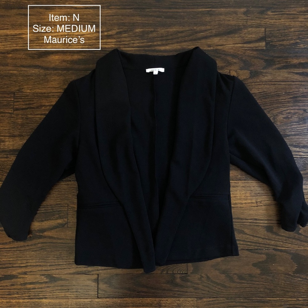 Maurice’s black blazer jacket